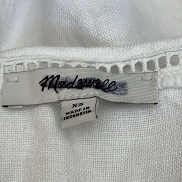 NWT Madewell Cassie Button Front Midi Dress Linen XS - Picture 7 of 11